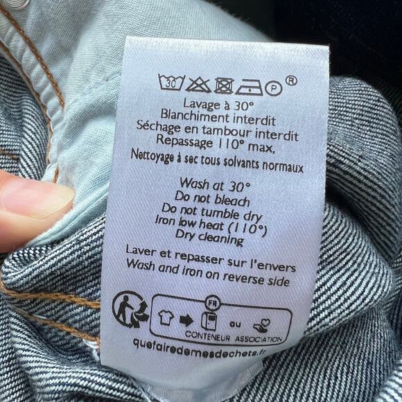 Sezane Dark Blue Flare & Wide Leg Jeans - Picture 7 of 7